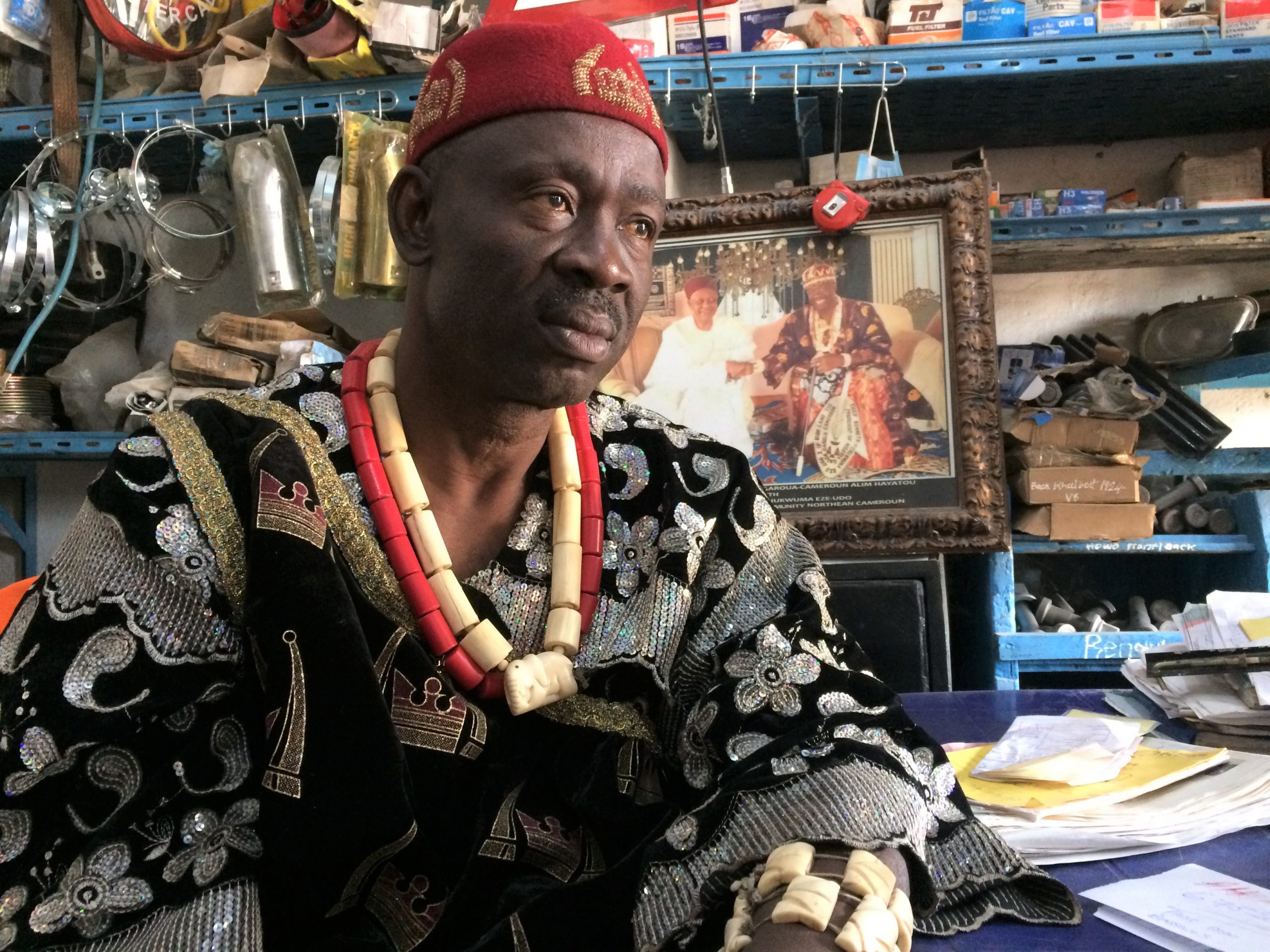 Sa Majesté Kenneth .A. Chukwuna, président de la communauté nigériane au Nord à Garoua.
