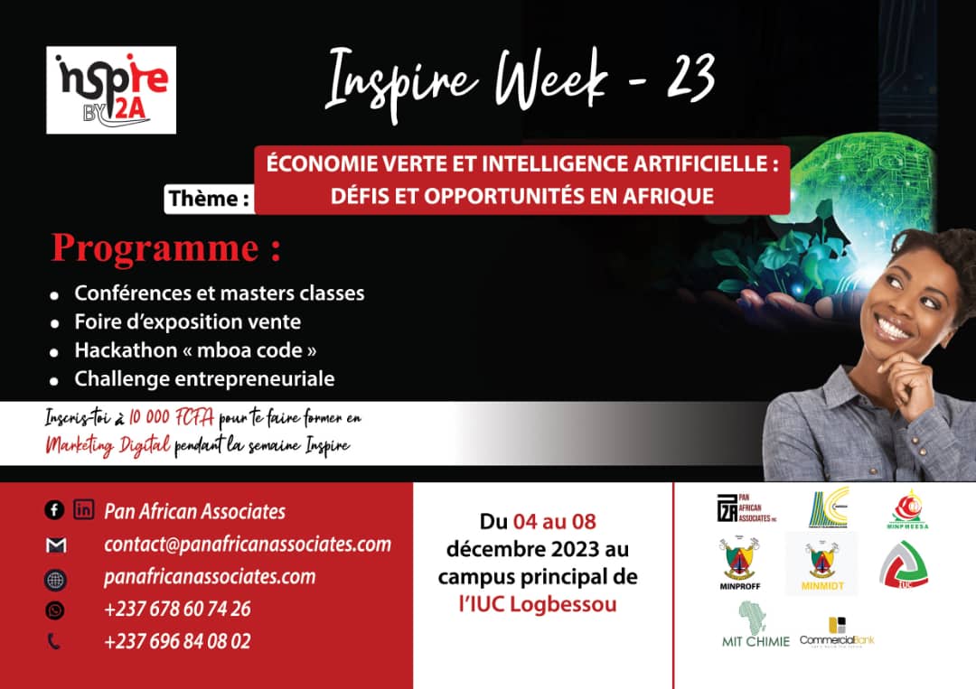 Annonce édition 2023 de Inspire Week à Douala