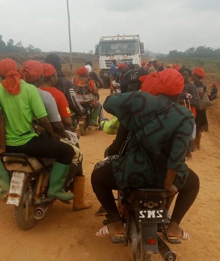 Afrise manifeste sur le site de la Socapalm à Edéa